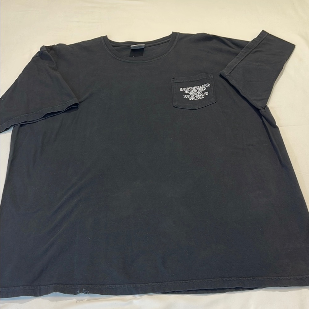 HOGS BREATH Men's Black Graphic T-Shirt WITH POCKET SIZE XXL